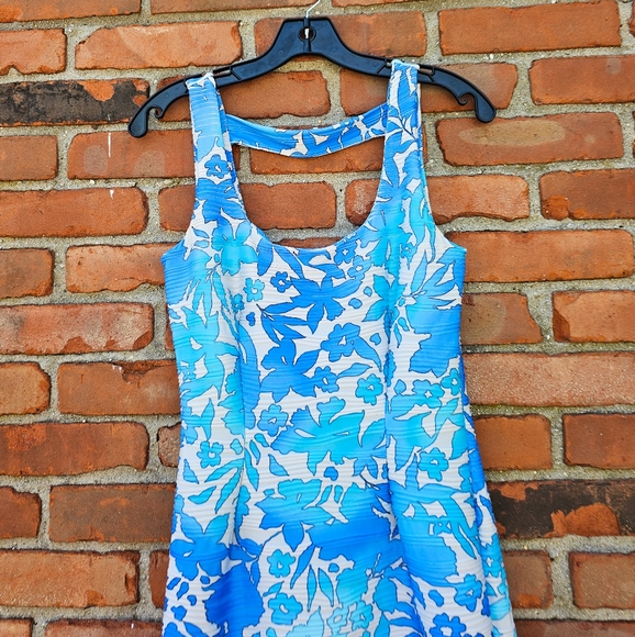 Jennifer Lopez Blue Leaf Print Mini Bodycon Slip Dress – Size XS - Picture 4 of 15